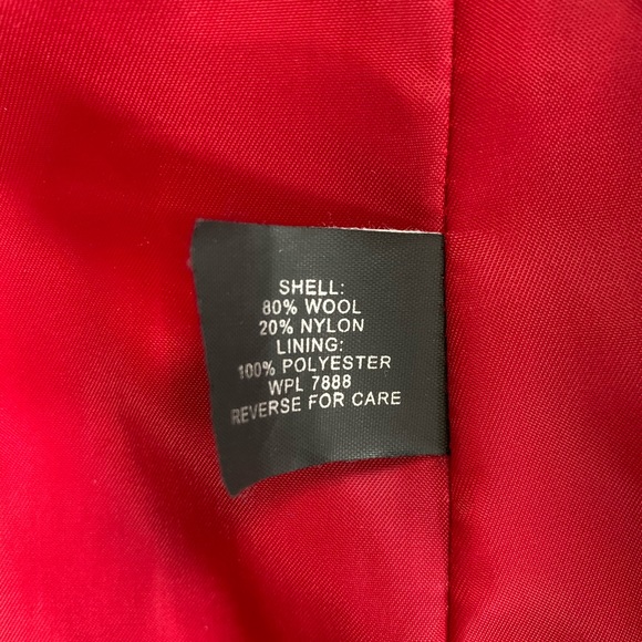 Michael Kors Red Wool Pea Coat - Picture 4 of 4